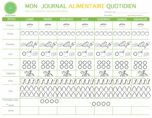 journal alimentaire